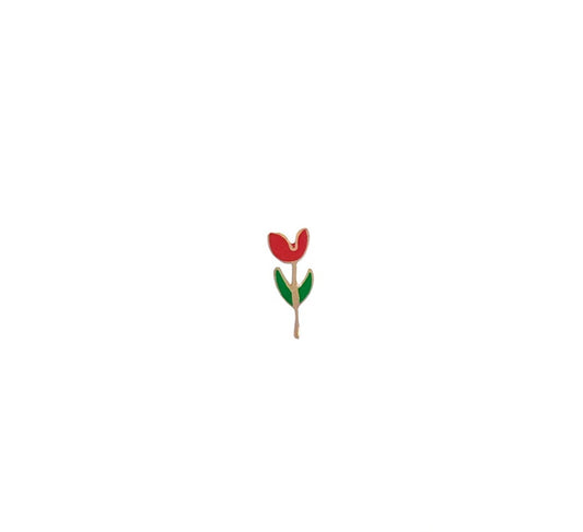 Orecchino Mono Fiore Tulipano